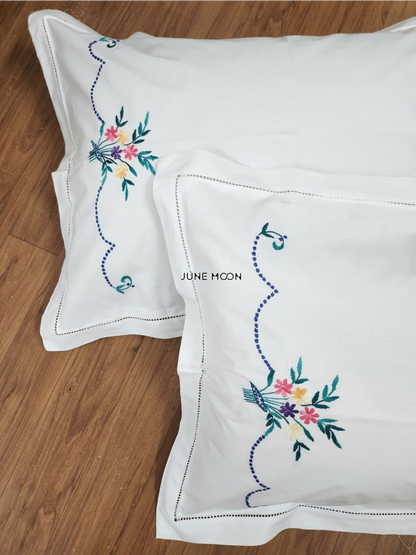 Bella - Set Of 2 Embroidered Pillow Cases
