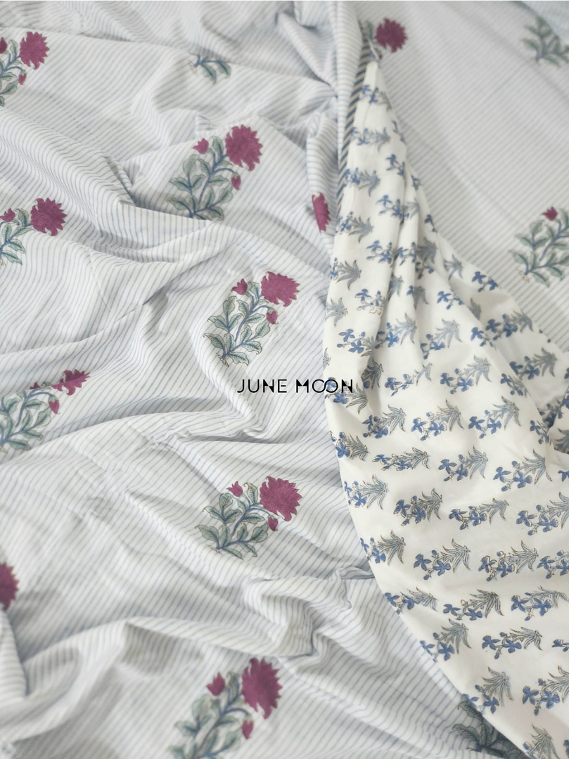 Piece of Moon - Block Printed Muslin Dohar