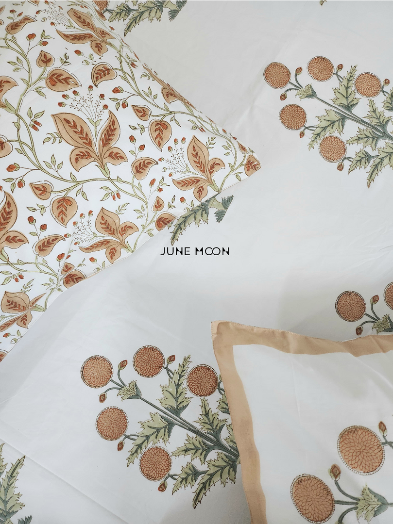 Rhythm of Earth - Block Printed Bedsheet Set