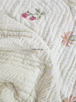 Load image into Gallery viewer, Gulnoor - Set of Quilt &amp; Bedsheet (Quilt - Cream Base)
