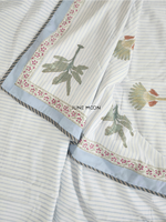 Load image into Gallery viewer, Grass Is Green - Block Printed Muslin Dohar
