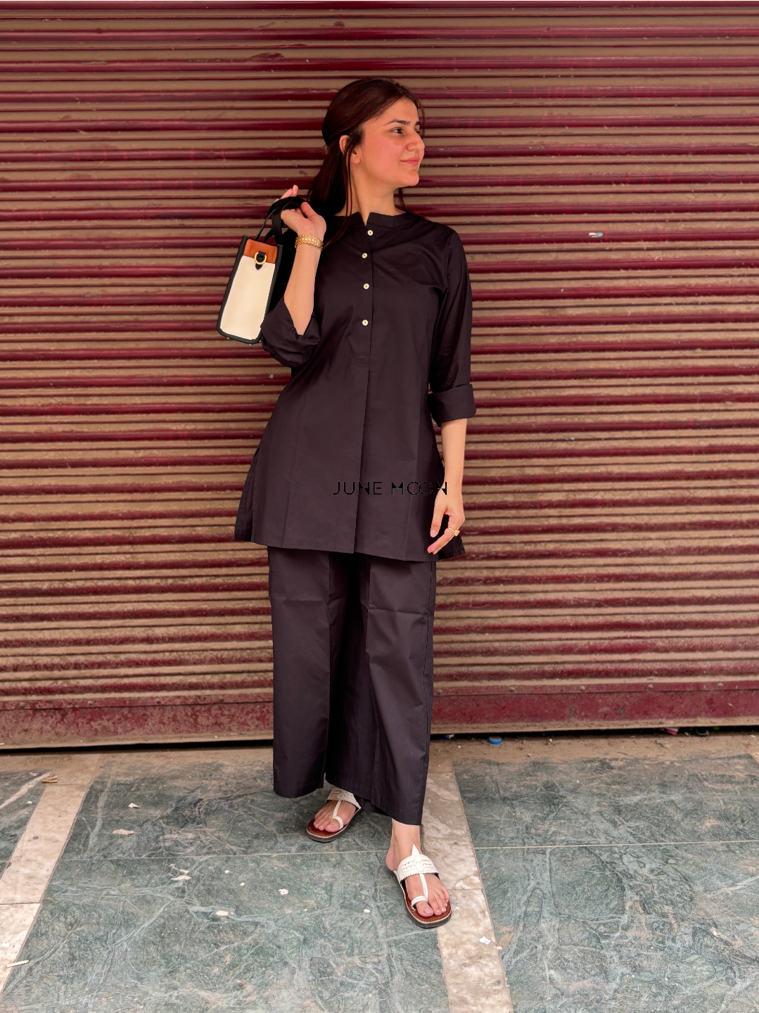 Victoria Co-Ord Set - Charcoal Black