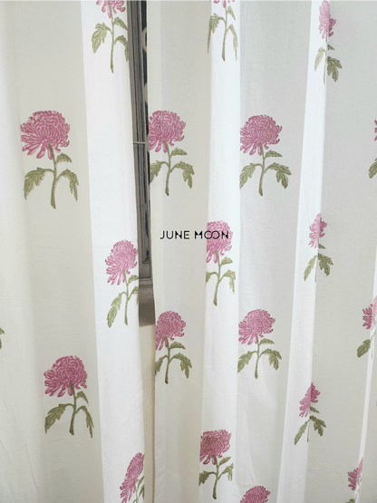 Lady Lilac - Block Printed Curtains
