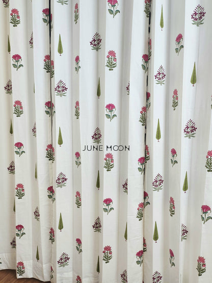 French Garden - Block Printed Curtains
