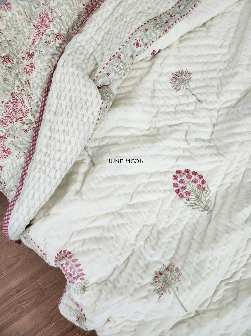 Mehreen - Block Printed Muslin Quilt