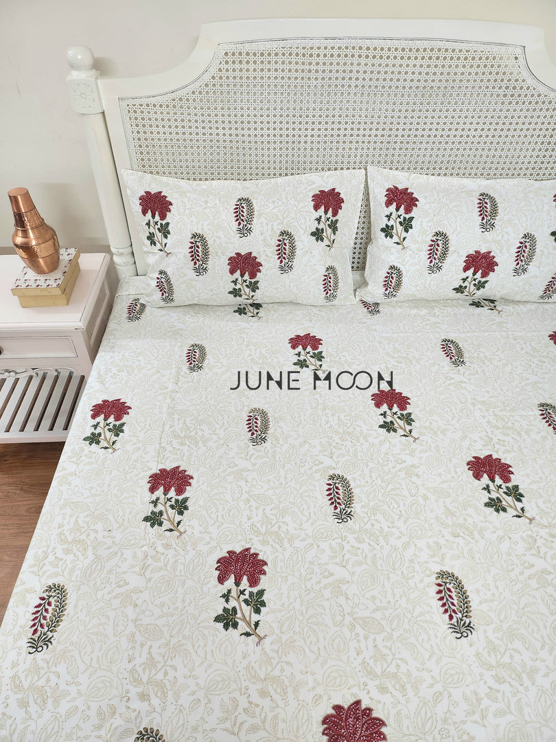 Veda - Block Printed Bedsheet Set