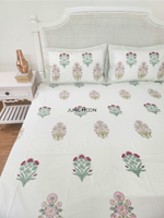 Load image into Gallery viewer, Casacream - Block Printed Bedsheet Set (Cream Base)
