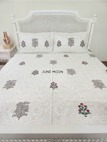 Load image into Gallery viewer, Gul Rang - Block Printed Bedsheet Set
