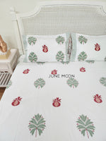 Load image into Gallery viewer, Born To Be Loved - Block Printed Bedsheet Set
