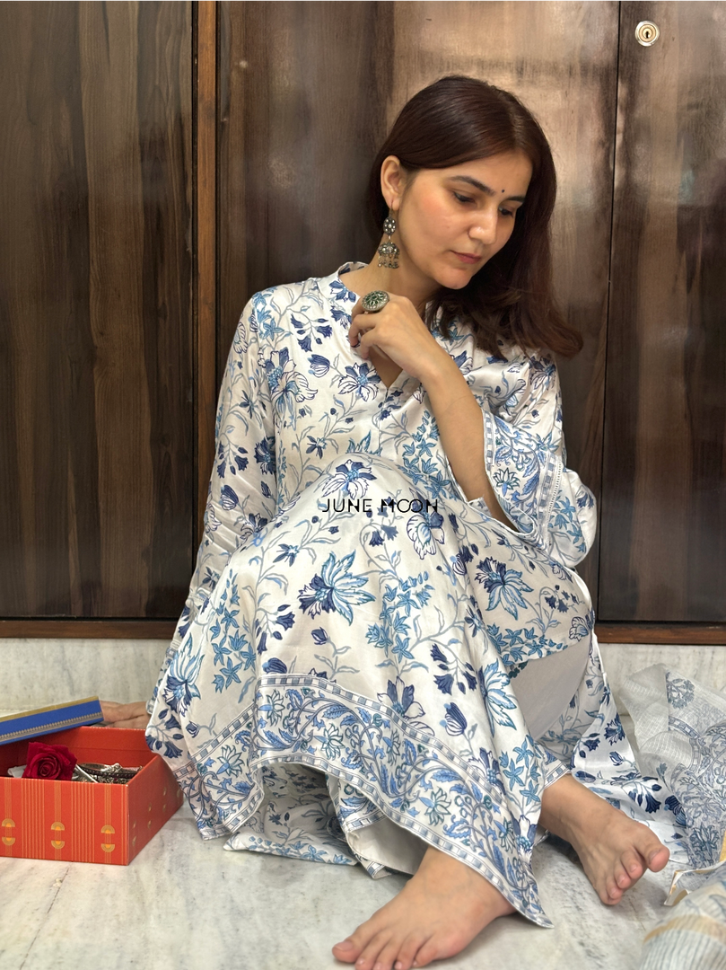 Chaandni - Block Printed Set of Kurta & Pants