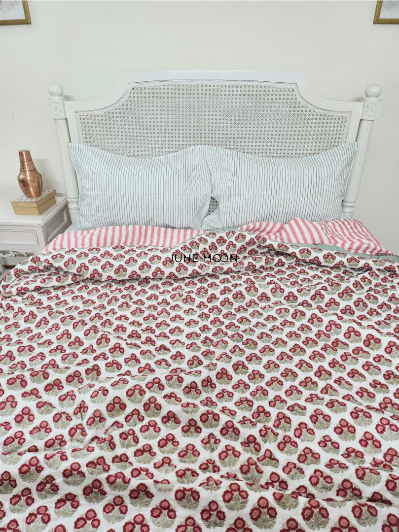 Noor - Block Printed Muslin Quilt