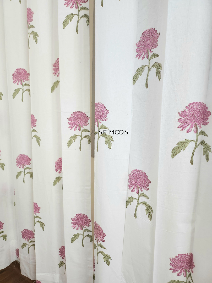 Lady Lilac - Block Printed Curtains