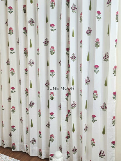 French Garden - Block Printed Curtains
