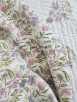 Load image into Gallery viewer, Lady Lilac -Block Printed Muslin Quilt
