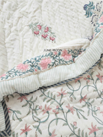 Load image into Gallery viewer, Sweet Melody - Block Printed Muslin Quilt (Cream Base)
