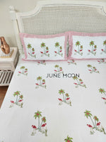 Load image into Gallery viewer, Calm Summer - Block Printed Bedsheet Set
