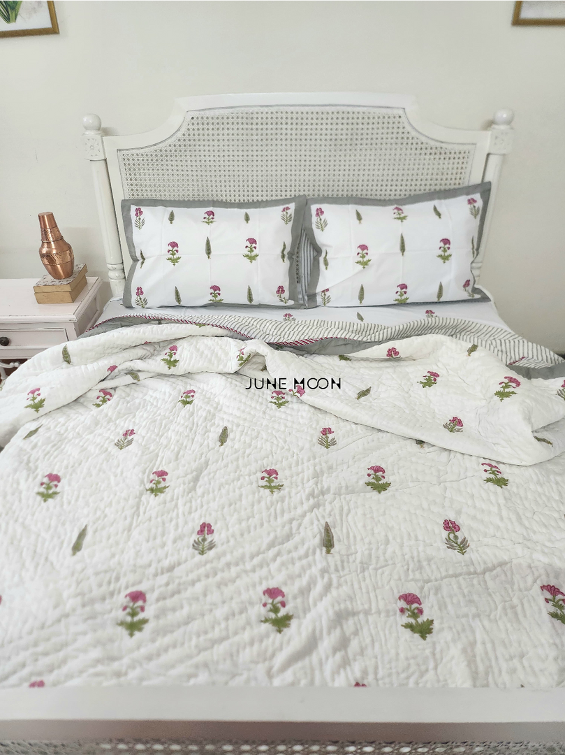 For Your Eyes - Block Printed Muslin Quilt