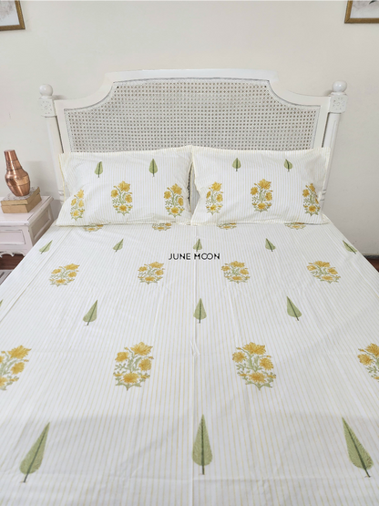 Tinted Nook - Block Printed Bedsheet Set