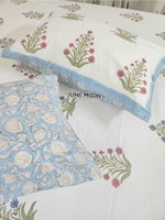 Load image into Gallery viewer, Blossom Terrace - Block Printed Bedsheet Set
