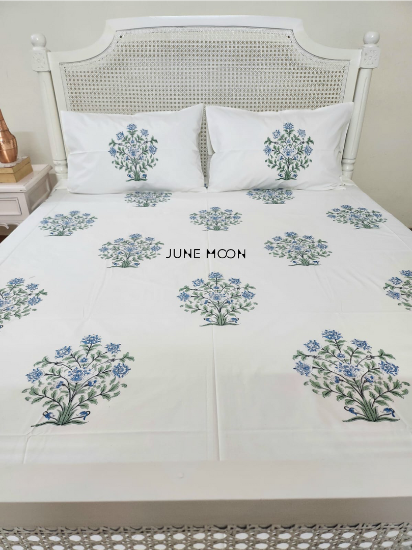 Peony Lane - Block Printed Bedsheet Set