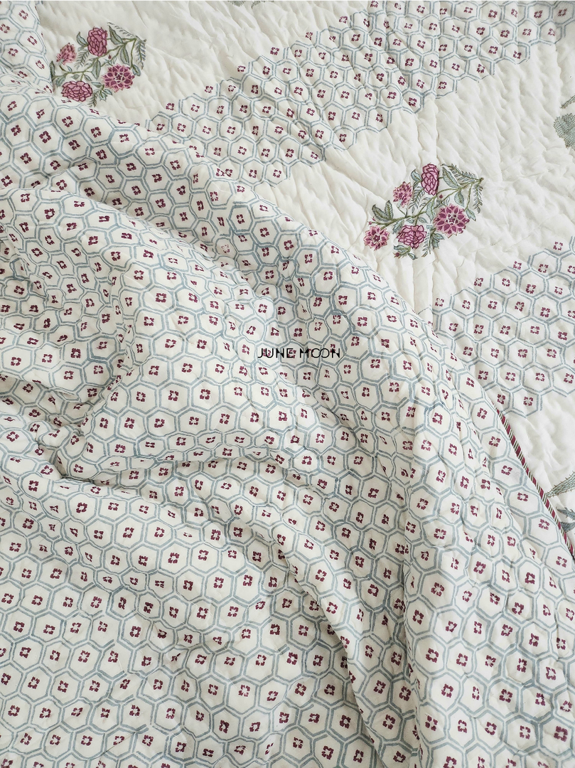 Old Tales - Block Printed Muslin Quilt