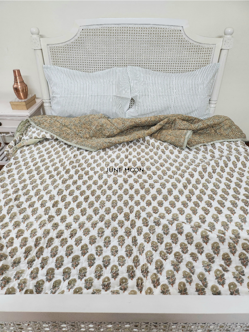 Bhoomi - Block Printed Muslin Quilt