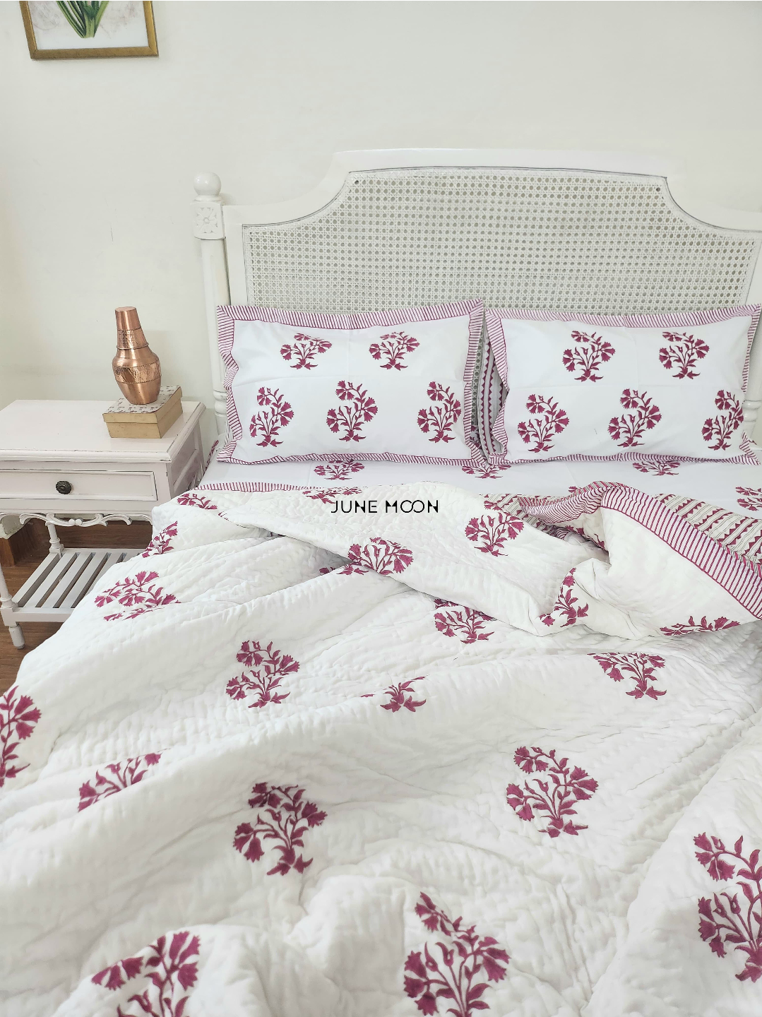 Berry Beautiful - Block Printed Muslin Quilt