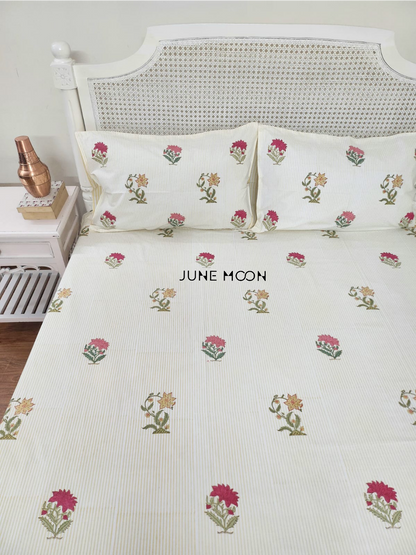 Honey Brook - Block Printed Bedsheet Set