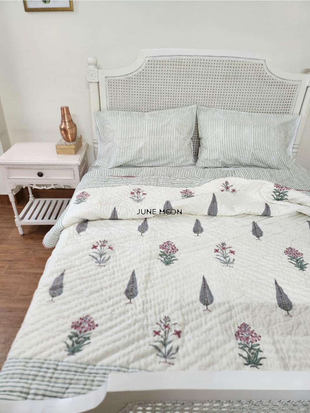 Surmai - Block Printed Muslin Quilt