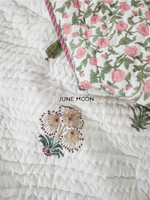 Load image into Gallery viewer, Summer Rose - Block Printed Muslin Quilt
