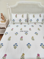 Load image into Gallery viewer, Garden To Earth - Block Printed Bedsheet Set
