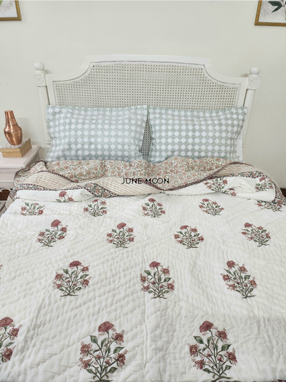 Ghazal - Block Printed Muslin Quilt