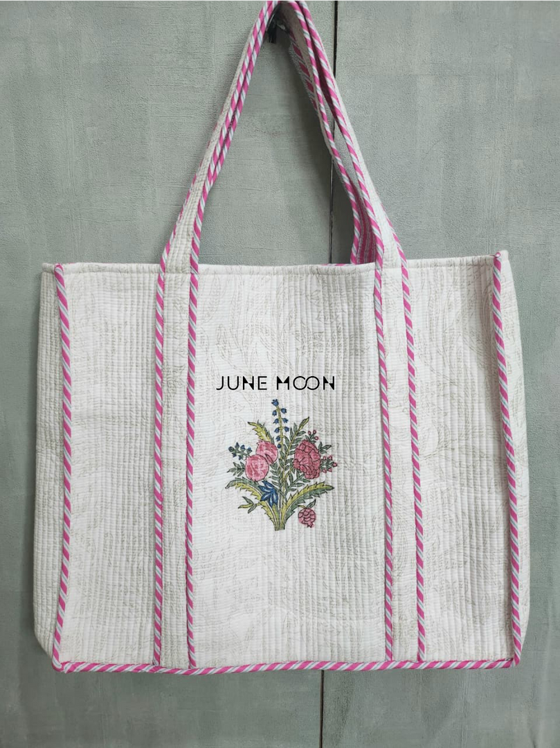 Roza - Block Printed Tote Bag