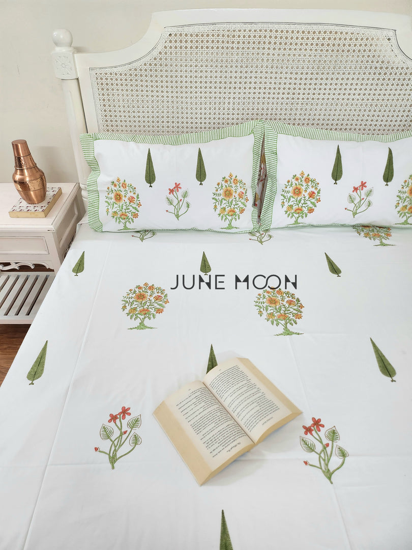 Women of Spring - Block Printed Bedsheet Set