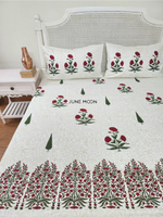 Load image into Gallery viewer, Uphaar - Block Printed Bedsheet Set (Thick Cotton)
