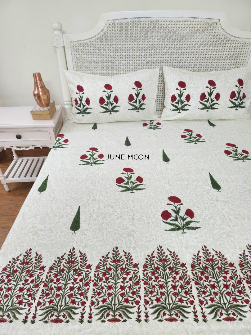 Uphaar - Block Printed Bedsheet Set (Thick Cotton)