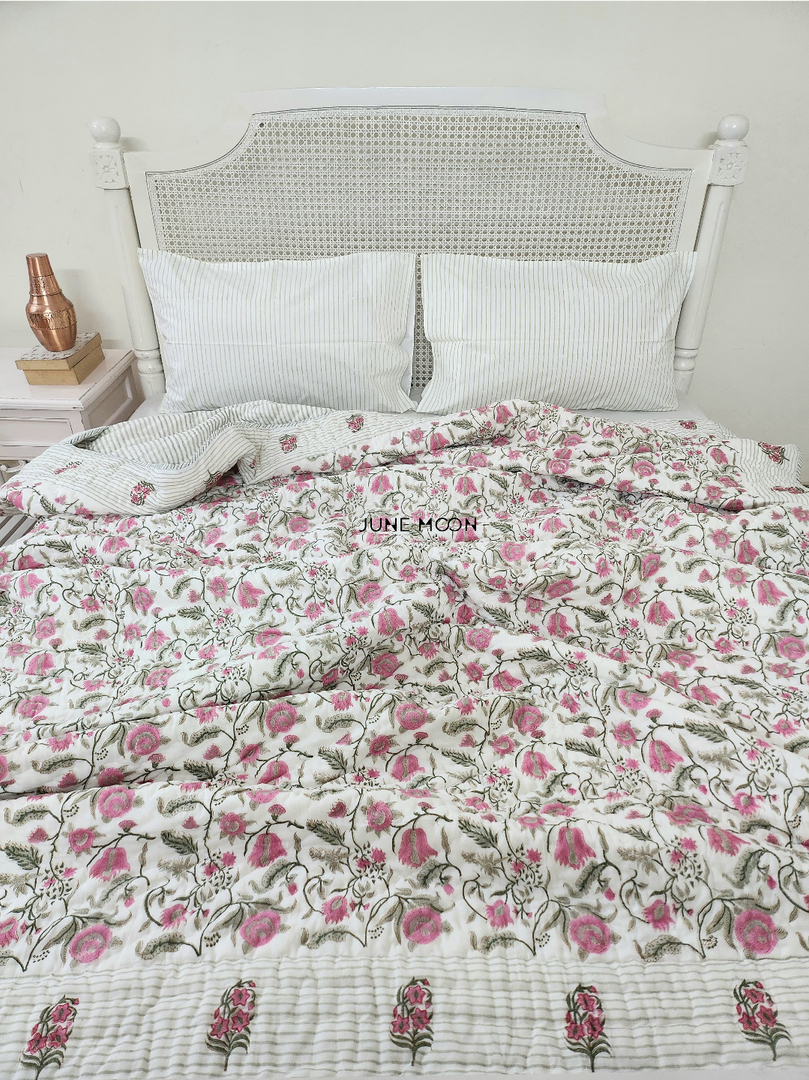 Gauhar - Block Printed Muslin Quilt