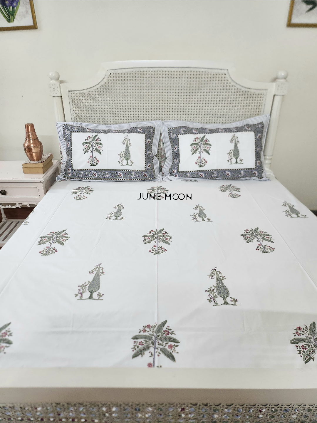 Summer Alley - Block Printed Bedsheet Set
