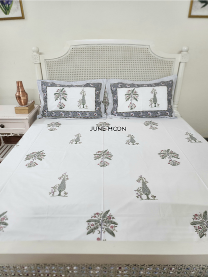 Summer Alley - Block Printed Bedsheet Set