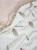 Load image into Gallery viewer, Sweet Escape - Block Printed Muslin Quilt (Off White Base)

