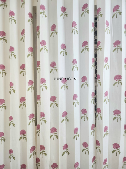 Lady Lilac - Block Printed Curtains