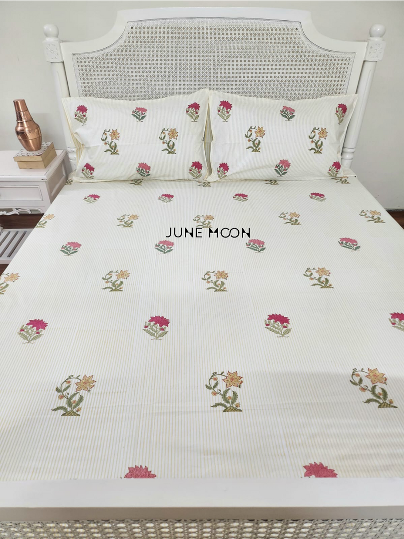 Honey Brook - Block Printed Bedsheet Set