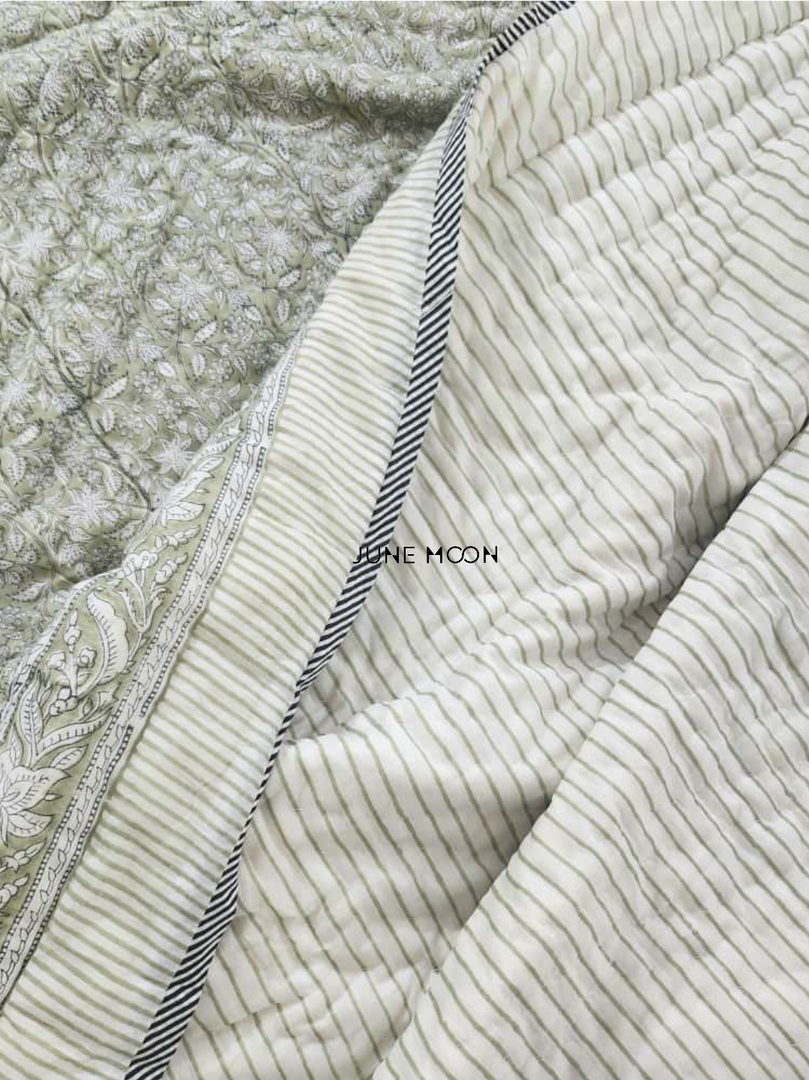 Saavan - Block Printed Muslin Quilt