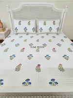 Load image into Gallery viewer, Garden To Earth - Block Printed Bedsheet Set
