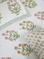 Evening In Rome - Block Printed Bedsheet Set