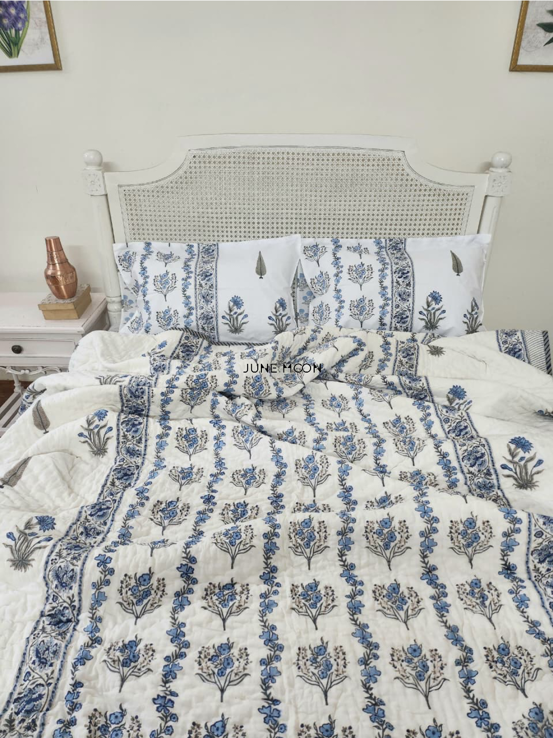 Oh I Sea - Block Printed Muslin Quilt