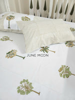 Load image into Gallery viewer, Sultry Greens - Block Printed Bedsheet Set
