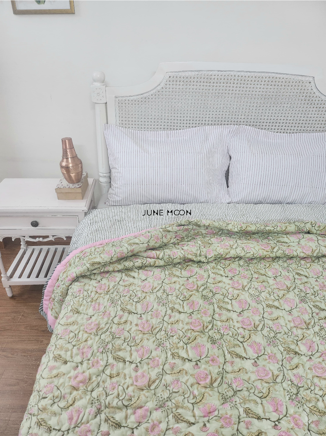 Orchid - Block Printed Muslin Quilt