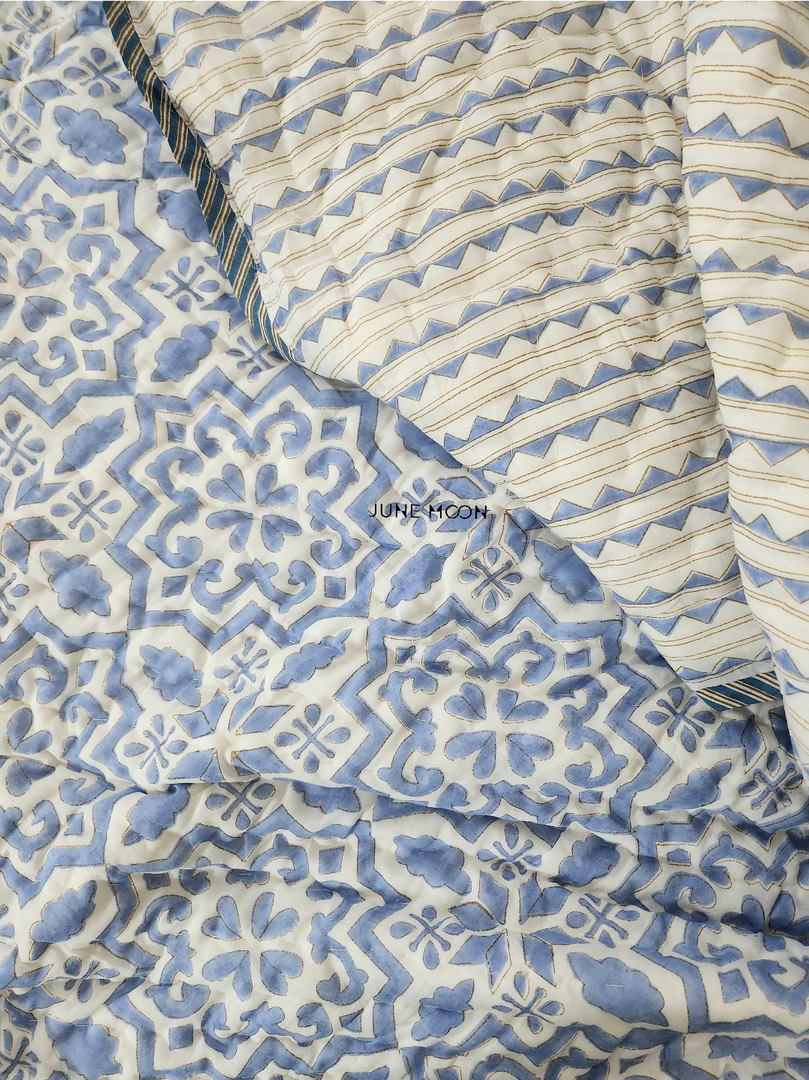 Dreaming Persia - Block Printed Muslin Quilt