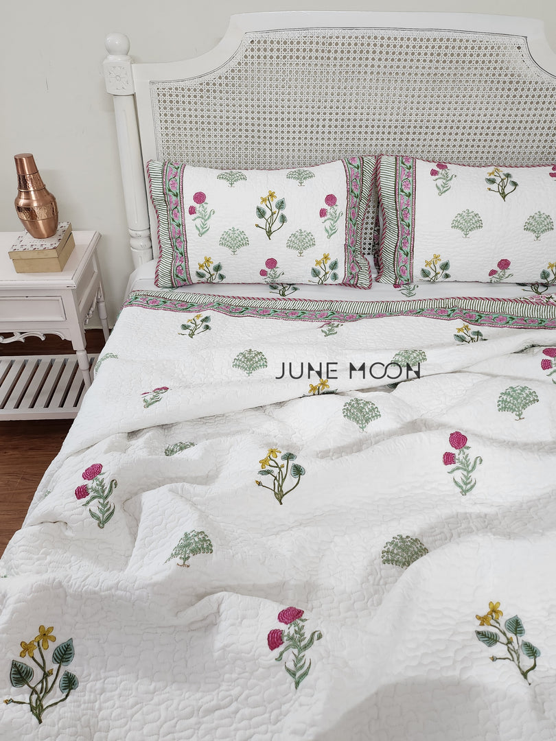 Princess Petals - Quilted Bedcover Set